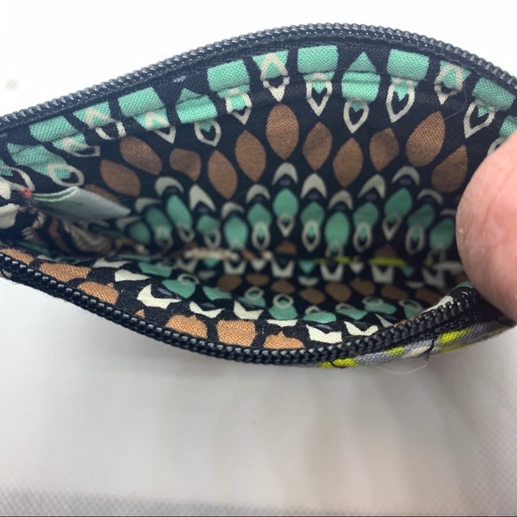 Vera Bradley Brown Mint Zip Coin Purse Sierra - Picture 3 of 5